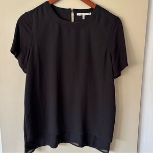 Violet & Claire Black Short Sleeve Women's Blouse Size Medium